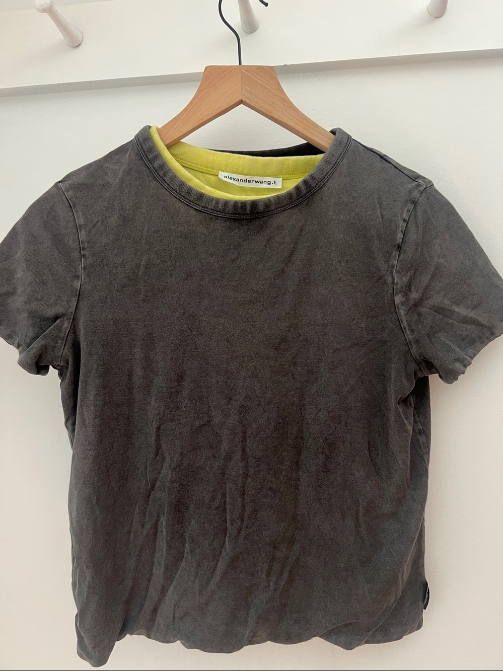 Alexander Wang. T GUC! double layer T yellow and gray! Nice